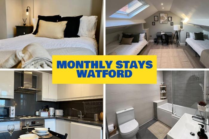 Stylish 2 Bed Apt in Watford - Monthly Stays
