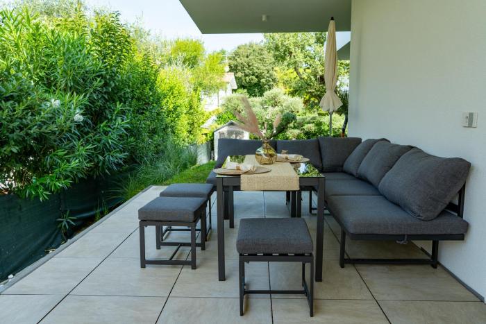 Idyllische Wohnung mit Garten und Pool