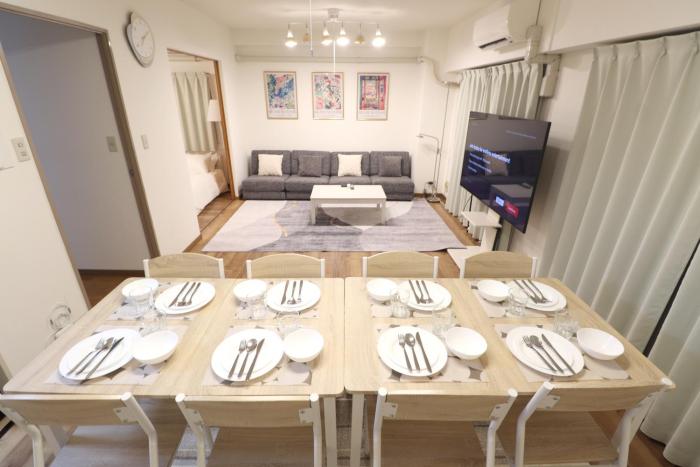 ポムドパン1003大阪中心街 道頓堀徒歩10分!!! 日本橋駅 徒歩10分 ホテルリネン使用