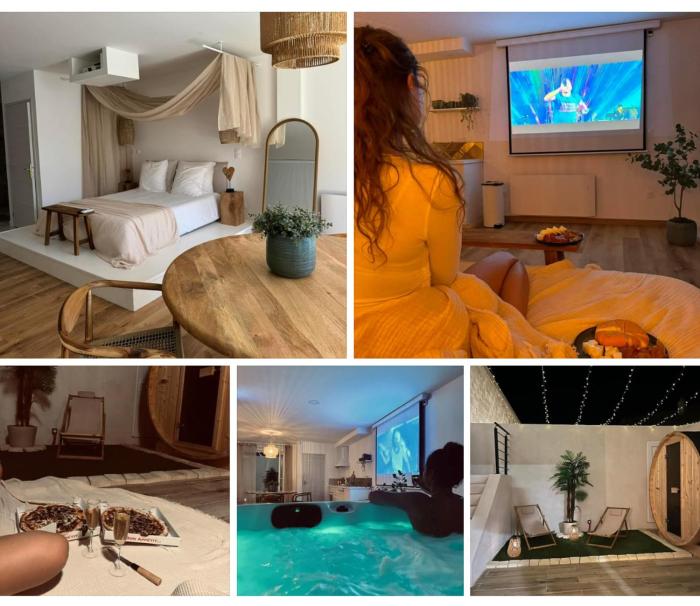 À 4 minutes de la plage, avec Jacuzzi et Sauna