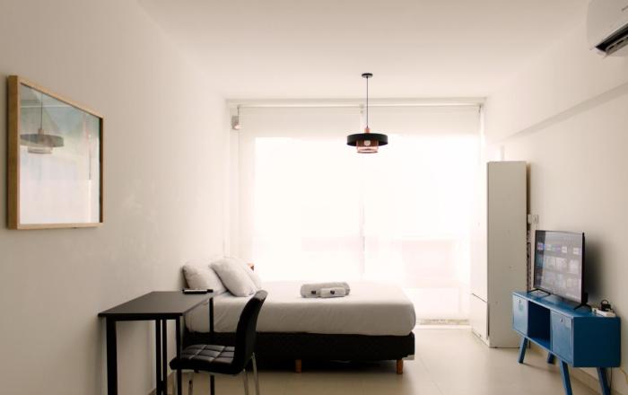 Amplio monoambiente con piscina