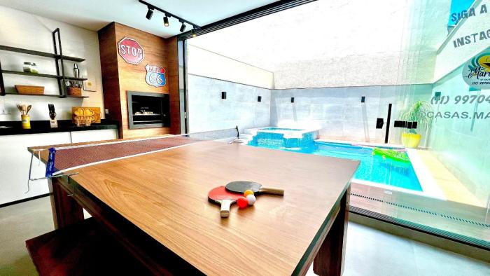 Piscina com Hidro,Ping Pong e sinuca em Cond