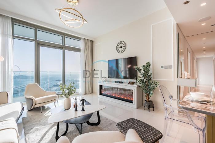 Classy 3BR with Assistant Room at Sunrise Bay Tower 1 Emaar Beachfront, Dubai Marina by Deluxe Holiday Homes