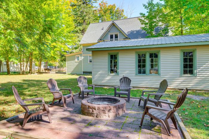 Near Lake Historic Boyne City Home with Fire Pit!