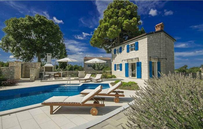 Traumhafte istrische Steinvilla mit Privatpool, Hydromassageecke, Aussendusche, BBQ