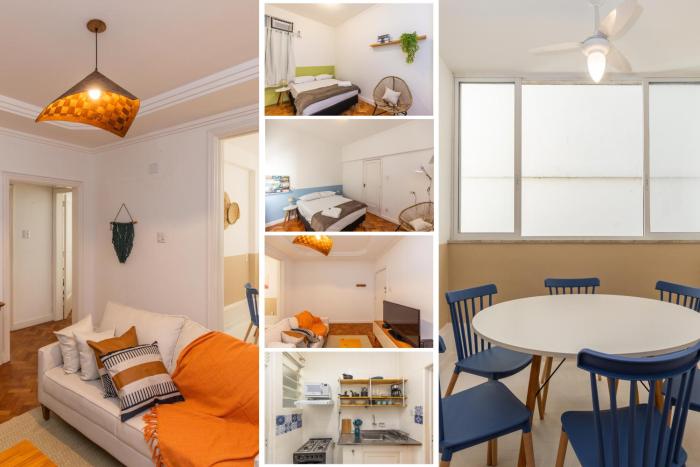 No coração do Leblon, metrô e 350m da praia!