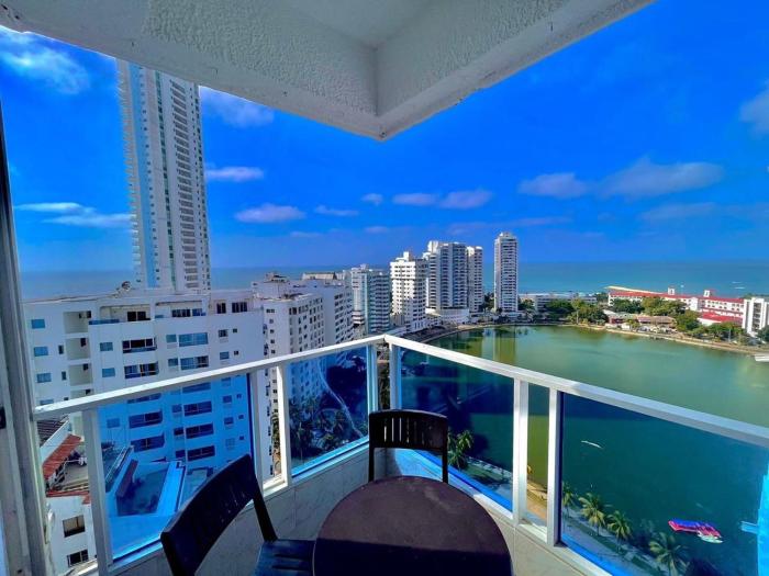 Apartamento hermoso en cartagena el laguito bocagrande con vista al mar