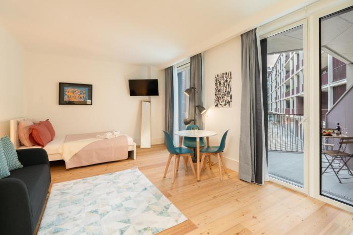 Urban Stylish Studio with Balcony