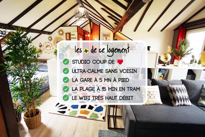 Studio "Sous les Toits" - Charmant et calme - Gare et Tram à 4 min