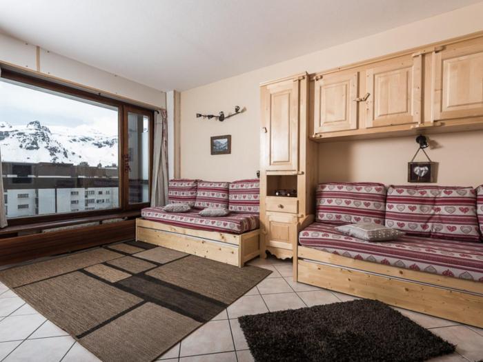 Studio lumineux 4 pers, accès direct pistes, balcon sud-est - FR-1-502-426