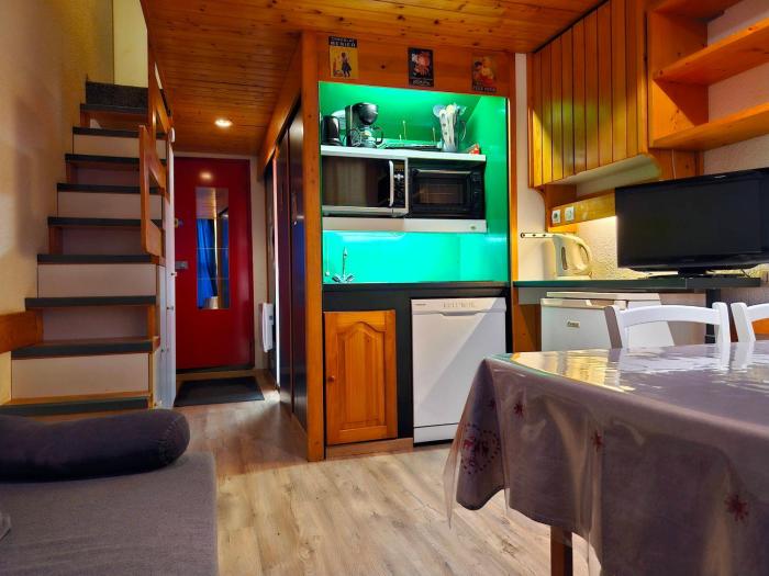 Duplex skis aux pieds pour 5 pers. à Arc 1800 avec WIFI et animaux admis - FR-1-411-119