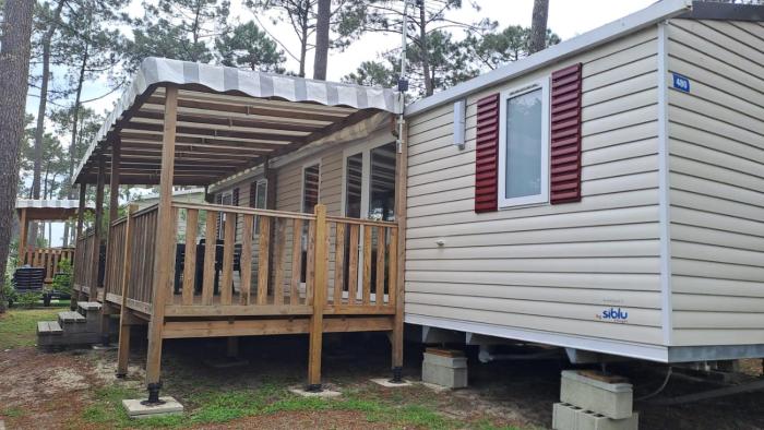 MH 480 2ch 2sdb 40m2 dans camping 4 étoiles avec parc aquatique