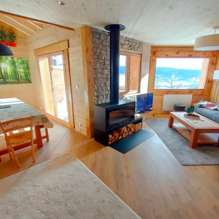 Chalet bois Vieux Cerf 12 pers proche Centre Ville