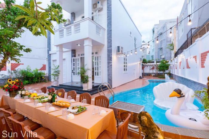 Sun Villa 4A - Loa Karaoke - Sân Vườn - Hồ Bơi To - Gần Biển - Ghế Massage