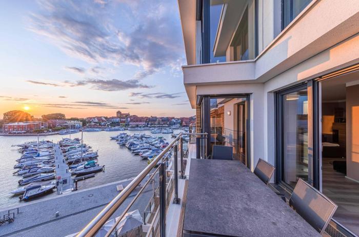 Auszeit, Yoga-Apartment mit Kamin & Balkon in der Hafenresidenz