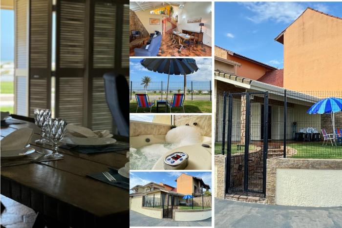 Casa Pé na Areia Suíte Master com Hidromassagem, Wi-Fi, Vista Mar e Churrasqueira