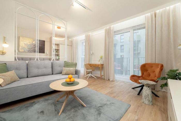 Bright Studio Milionowa in Łódź Perfect for Remote Work by Noclegi Renters