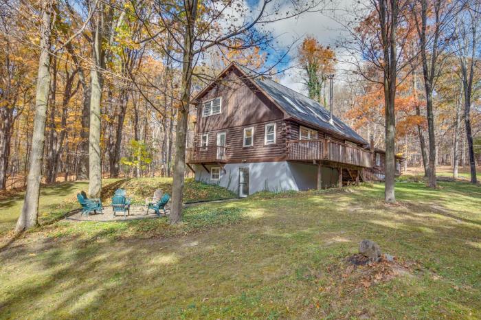 Deck and Game Room Finger Lakes Family Retreat