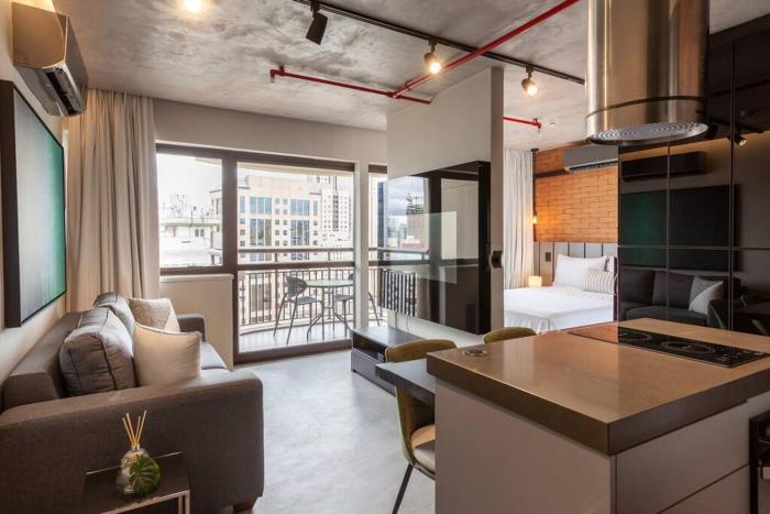 Flat luxuoso em hotel de luxo no Itaim Bibi
