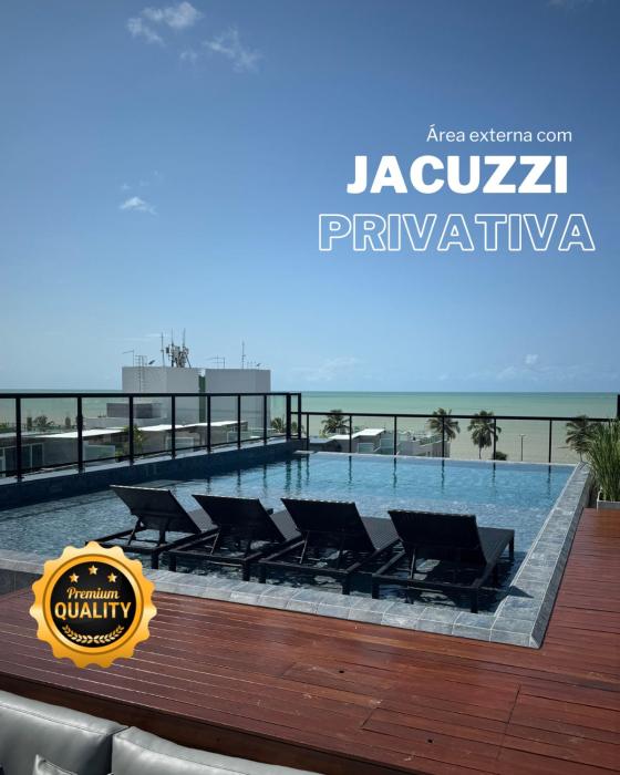 Flat com Jacuzzi Privativa a 50m do mar