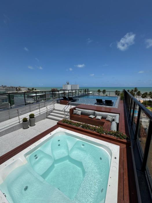 Flat piscina borda infinita a 50m do mar - 214