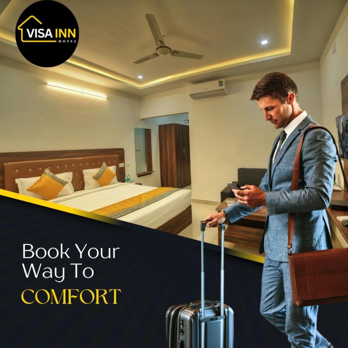 Hotel Visa Inn 4kms from Airport l Free Airport pickup & 24x7