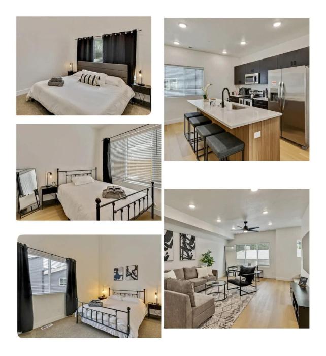 3 Min to DT - 2 Car Garage - Lux Townhome - King Bed