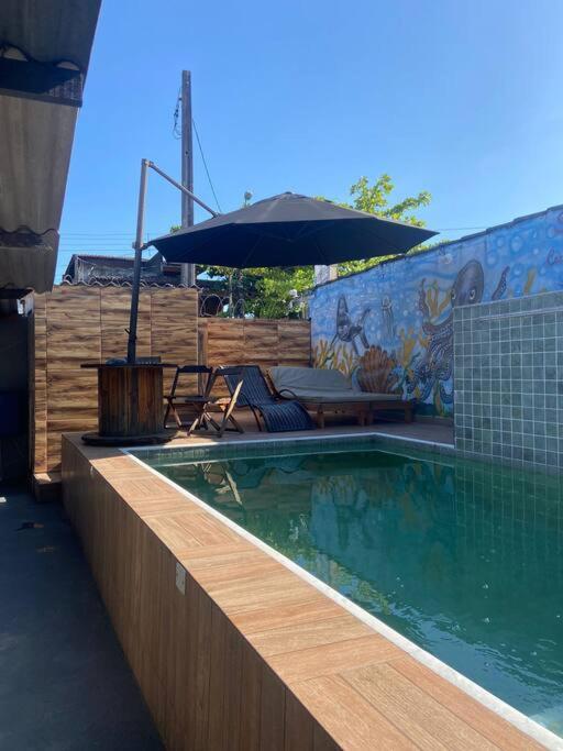 Casa com Piscina - Área da lazer familiar