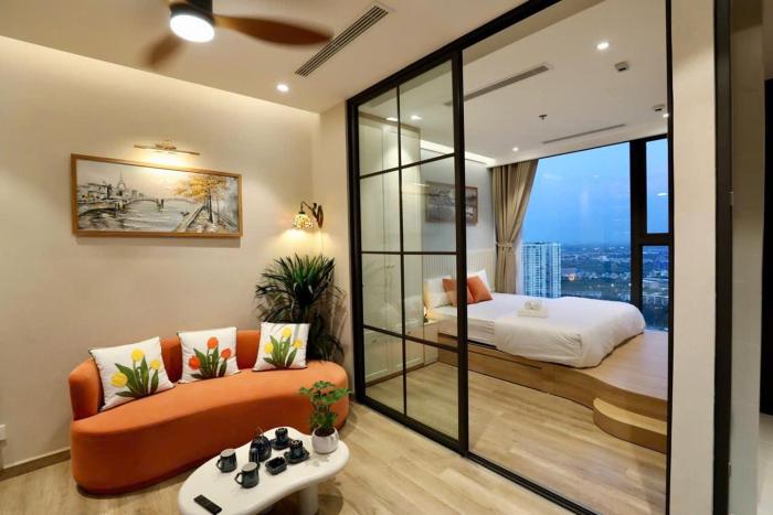 Homestay 1 ngủ Landmark Onsen Ecopark view hồ, sân gôn