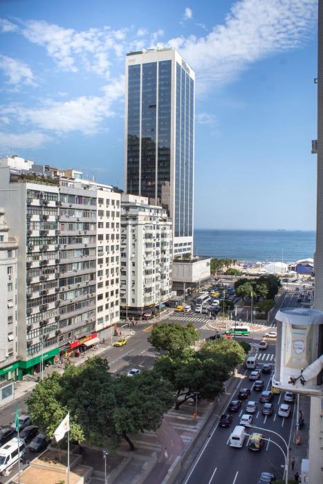 Apartamento completo na praia de Copacabana 02 Quartos com vista lateral mar em andar alto, ar, wifi , netflix, pauloangerami RMVC18