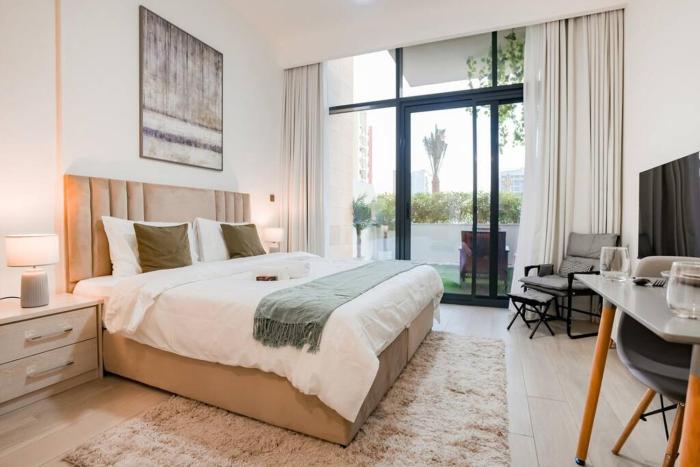 Cozy Studio with Garden Views in Nad Al Sheba