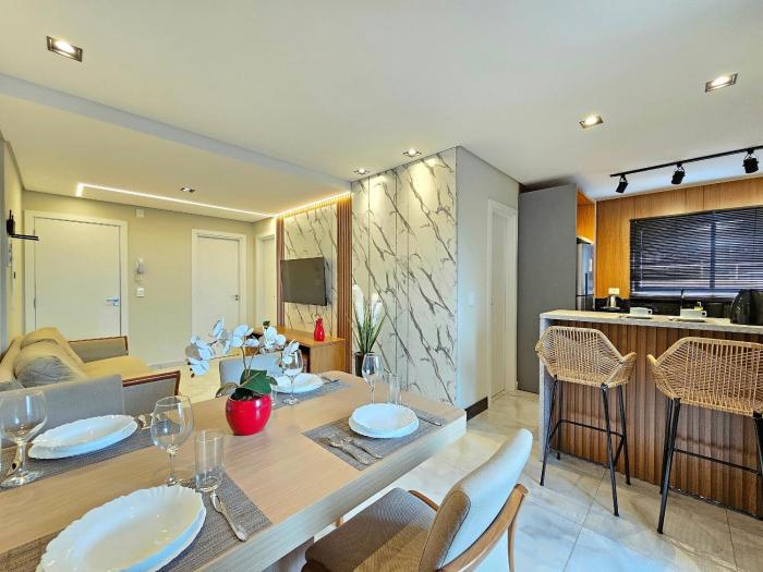 Centro 2 quartos 2 banheiros - alto padrao novo