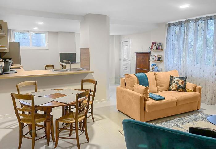 Maison plein pied proche de Paris, Parking privé, , 2 chambres, Terrasse privée, capacité 6 personnes