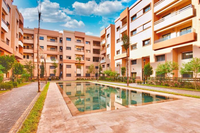 New Apartment in Guéliz, Pool, Balcony & Parking