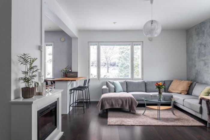 Beautiful 1BR Apartment near Lahti Center with Free Parking