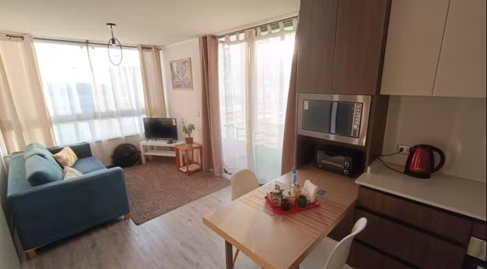 Depto nuevo equipado con insuperable conectividad Metro Ñuñoa