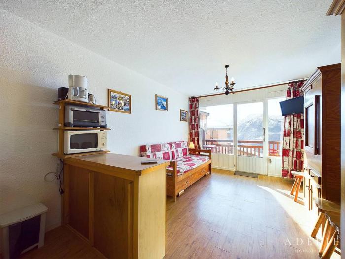 Studio montagne au centre, 4 pers, balcon, proche pistes - FR-1-398-575