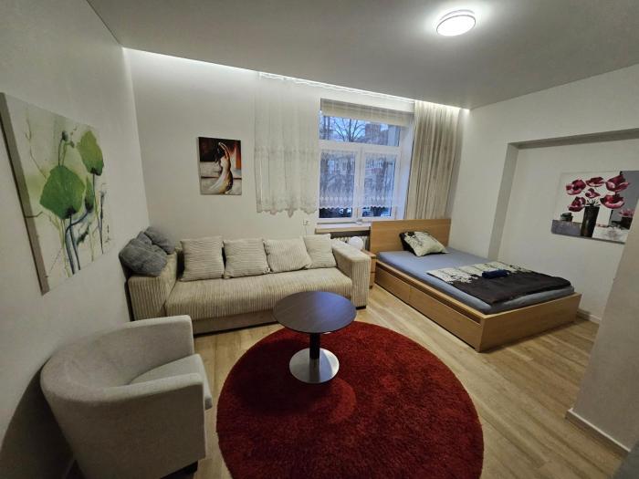 Kauno apartamentai big room king size bed