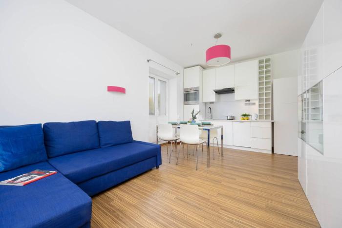 Mokotów Modern Apartment with Desk for Remote Work by Noclegi Renters