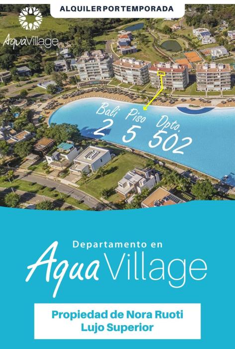 Dpto de playa 2 dormitorios Aqua Village Sanber