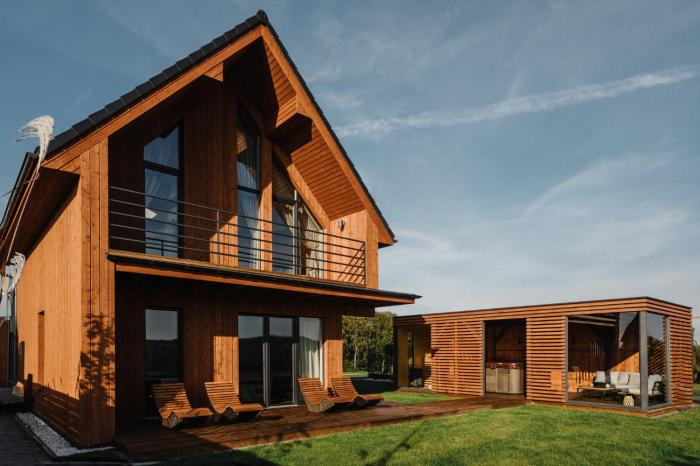 Domek na Kaszubach z jacuzzi i sauną, jezioro, las, Kaszuby, Widokownia Bukowinki