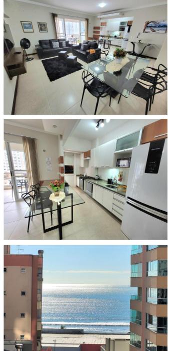 3 suítes grandes, 4 garagens, Vista mar, ótima localização a 2 minutos do mar em Meia Praia - Itapema