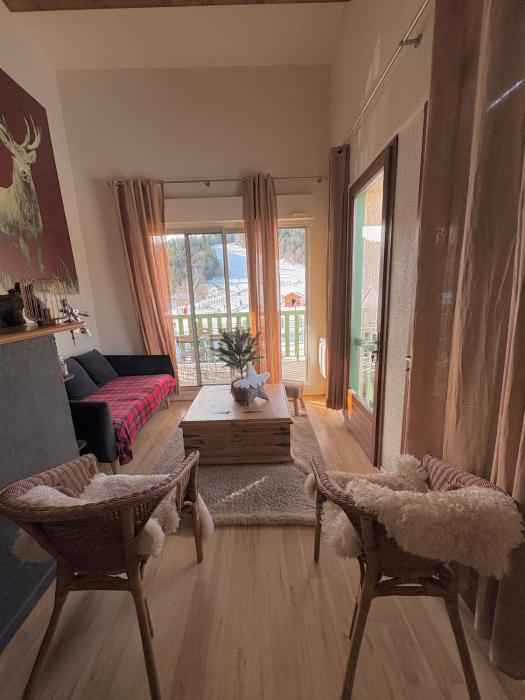 Ax 3 Domaines Plateau de Bonascre Charmant duplex face aux pistes avec terrasse