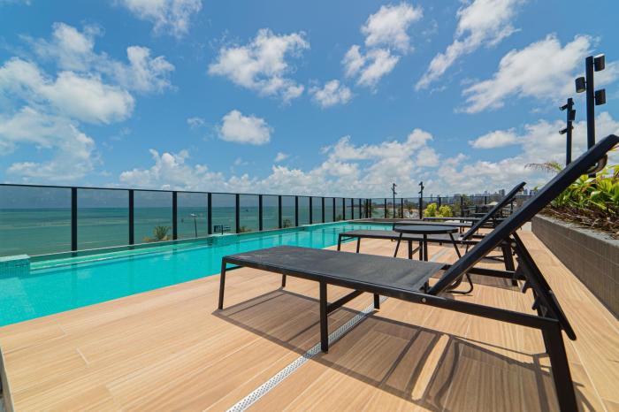 Flat de Luxo à Beira Mar Novinho #434