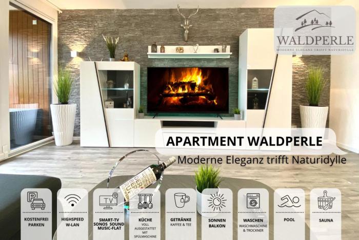 Exklusives 5-Sterne Apartment Waldperle mit Indoor-Pool, Sauna, top Lage und Ausblick in die Natur, Hunde willkommen