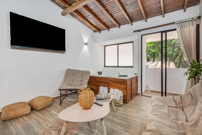 NOWA Cumbiana Apt - with Hot Tub on Provenzas Main Street