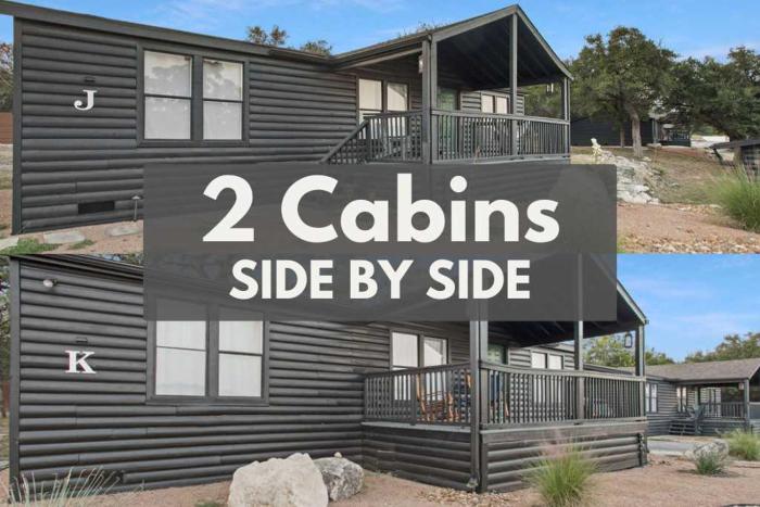 Starlight Horizon 2 Cabins JK - Pet-Friendly Texas Hill Country Cabins Near Canyon Lake - Pool, Stargazing, Sleeps 16
