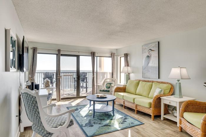Walk to Beach Emerald Isle Condo with Ocean View!