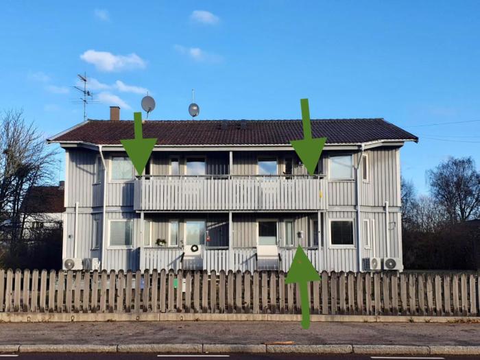 3 lägenheter med totalt 5 sovrum och 8 bäddar