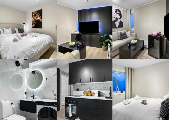 King bed - Renovated 2024 - 2BR Behind Bryggen